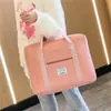 Elegante Bolsa de Equipaje de Sarga, Bolsa de Viaje de Gran Capacidad, Bolsa para Guardar Ropa de Corta Distancia, Bolsa de Gimnasio Portátil de Mano, Bolsa de Maternidad