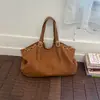 Bolso Bandolera Retro de Gran Capacidad 2026, Bolso de Hombro con Diseño de Nicho de Color Sólido, Bolso Tote Casual de Estilo Nuevo para Estudiantes y Viajes