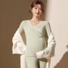 Conjunto de Roupa Térmica para Maternidade Outono e Inverno Pós-parto Roupa de Casa para Amamentação Tops e Calças de Maternidade Roupa de Dormir Tops para Amamentação