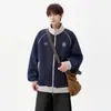 Chaqueta Deportiva Holgada con Estampado de Empalme Americano para Hombre de Otoño e Invierno Marca de Tendencia para Hombre Sudadera Versátil de Calle Atractiva