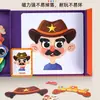 Juego Magnético de Vestir Shopee Sudeste Asiático Transfronterizo para Niños de 3-6 Regalo Educativo Juguete Hecho a Mano Rompecabezas Magnético DIY