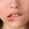 Filme Flash Gotejamento de Óleo Unha da Língua Gradiente Multicolorido F136 Liga de Titânio Joia para Piercing Corporal Masculino e Feminino Joia para Língua