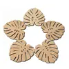 Posavasos de Madera Populares de Hojas Tropicales Transfronterizos, Posavasos para Bebidas de Restaurante, Mesa de Cocina, Soportes para Ollas, Decoración de Atmósfera Creativa
