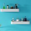 Estante de almacenamiento para baño con ventosa sin perforación, de plástico, para inodoro, lavabo, esquina, montado en la pared