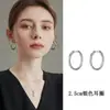Pendientes de Plata de Ley S925 Círculo Pequeño Círculo Liso Pendientes Simples Elegantes para Mujer 2025 Accesorios de Pendientes de Gama Alta Venta al por Mayor