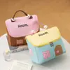 Bolsa de Maquiagem Pequena de Couro para Novo Produto Transfronteiriço Fofa Portátil Grande Capacidade Bolsa de Armazenamento com Divisórias Bolsa de Higiene Pessoal de Viagem para Mulheres