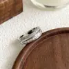 Design Moderno, Anel Dupla Camada com Zircônia Simples para Mulheres, Anel de Dedo Indicador de Metal Elegante Estilo Europeu e Americano de Alta Qualidade