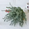 Simulação transfronteiriça fileira pequena chumbo verde eucalipto ornamentos de plantas inseridos flores artificiais flores de simulação folha de dinheiro retrô janela de casa convidado