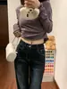Jeans American Retro Lavados de Tiro Bajo Microcampana para Mujer 2026 Otoño Nuevo Estilo Adelgazantes Favorecedores Pantalones de Campana Largos hasta el Suelo
