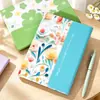 Caderno Magnético Floral 70% OFF Bloco de Notas A5 Estilo Ins Registro de Reunião de Trabalho Empresarial Diário Personalizável