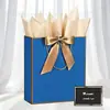Sacolas de presente de aniversário com laço, sacolas de papel para embalagem de compras, atacado em estoque, fabricante transfronteiriço de comércio exterior, frete grátis