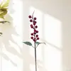 Cipó de Frutas Vermelhas Artificiais, Frutas da Fortuna Festivas DIY Frutas de Acácia, Cipó de Flores de Natal Artificiais, Decoração de Parede com Flores Penduradas