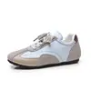 Zapatillas de entrenamiento alemanas, estilo ballet con bloques de color, zapatos de mujer inspirados en Forrest Gump, con cordones de piel sintética, nuevo estilo 2026, zapatillas casuales para mujer