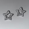 Brincos de estrela de cinco pontas de agulha de prata 925, brincos femininos leves, luxuosos e sofisticados, cheios de zircônia, brincos novos e requintados da moda