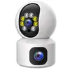 Câmera wifi sem fio de alta definição com um milhão de pixels para monitoramento móvel remoto, uso doméstico, visão noturna colorida inteligente dupla de 360 graus