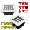 Lámpara LED subterránea cuadrada empotrada impermeable para exteriores, 4W9W, lámpara subterránea, lámpara cuadrada para patio, lámpara de pie, lámpara de esquina