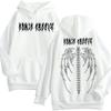 Sudadera con capucha holgada estilo coreano transfronteriza 2021 con estampado de calavera de ángel Dawei de calle alta punk