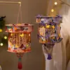 Festival do Meio Outono Lanterna Portátil Lanterna de Coelho Lanterna de Papel Desenho Animado Infantil Lanterna Criativa Feita à Mão Kit de Material DIY