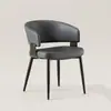 Silla de comedor moderna de lujo ligero estilo italiano con respaldo, silla de comedor simple para restaurantes, silla para reuniones de hotel y oficina, mesa y silla de comedor