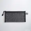 Bolsa de Arquivo de Malha para Escritório A4 Transparente de Nylon Respirável Bolsa para Documentos Estojo Transparente para Lápis Pasta Bolsa para Armazenamento Diversos