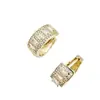 Novos Brincos de Zircônia Transfronteiriços, Ear Cuffs Versáteis de Luxo Leve, Argolas Elegantes e Delicadas, Acessórios de Orelha Minimalistas com Zircônia Embutida