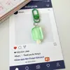 Llavero de Paleta de Helado de Fresa Simulada Colgante Creativo Divertido Colgante para Mochila de Estudiante Colgante de Regalo para Mejor Amiga