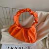 Comércio Exterior Transfronteiriço Estilo Coreano Bolsa Feminina Cor Sólida Bolsa Plissada Nuvem Bolsa de Ombro Feminina Bolsa de Ombro Doce Bolsa Nuvem