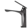 Grifo para Lavabo de Baño para Uso Doméstico, Interruptor de Válvula Mezcladora de Agua Fría y Caliente para Lavabo, de un Solo Agujero, Antisalpicaduras