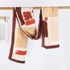 Bufanda Larga de Terciopelo Artístico a Cuadros de Graffiti Europeo y Americano Transfronteriza para Mujer, Protección para el Cuello, Bufanda Protectora del Sol, Bufanda Caliente para Habitación con Aire Acondicionado