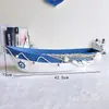 Adornos decorativos de estilo oceánico con barco mediterráneo, modelos de barcos creativos, artesanías, columpio de barco pirata, pequeño bote de madera