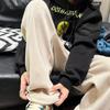 Pantalones de pana para hombre, estilo high street, modernos, pantalones rectos sueltos de primavera y otoño, pantalones deportivos de corte bajo, pantalones para niño