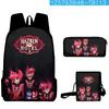 Mochila Escolar Hell Inn Transfronteriza Mochila para Estudiante Hazbin Hotel Estuche para Lápices Set Mochila Periférica para Juego