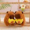 Llavero de Capibara de 4 pulgadas Juguete de Peluche de Capibara Muñeco Celebridad de Internet Colgante para Mochila Adorno Pequeño Transfronterizo