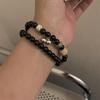 Pulseira Sino Vintage de Cabana de Gourd Koi da Sorte Natural Feita à Mão Wenwan Elástica de Camada Dupla Estilo Nacional Estilo Antigo