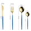 Juego de Cubiertos de Acero Inoxidable Cuchillo para Bistec Cuchara para Café Postre Cuchillo de Cena Tenedor de Cena Cuchara de Cena Cuchara Regalo de Negocios