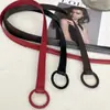 Design Simples Fivela Redonda Trançada Cinto Fino Gravata Colorida Casaco Terno Saia Jeans Cinto de Cintura