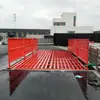 Construcción Lavadora automática de inducción de 9 metros Chasis de llantas de vehículo de transporte pesado de 100 toneladas Mesa de lavado