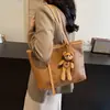 Bolso de mano retro de gran capacidad para mujer, bolso de hombro informal y moderno, combinable, 2024