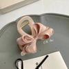 Internet Celebrity Fashion Bow Clip Headwear Mulheres Doce Elegante Hairpin Simples Voltar Cabeça Disco Clipe de Agarrar Cabelo Shark Clip