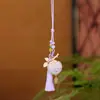 Nuevo Colgante de Brocado Song Estilo Chino Producto Terminado, Colgante de Cuerda Portátil de Brocado Song con Forma de Caqui, Adorno Portátil Retro Hanfu para Manualidades