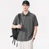 Camisa Polo Delgada 2026, Seda de Hielo Fresca, Nuevo Estilo de Verano, Absorbente de Humedad, Secado Rápido, Casual, Sencillo, Camiseta de Manga Corta con Cuello