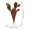 Estacas de Jardim Personalizadas, Decorações de Pátio, Arte em Metal Enferrujado para Paisagismo de Gramado Externo, Ornamentos para Plantas e Flores
