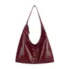 Bolso de mano casual relajado para mujer, gran capacidad, nueva moda 2026, bolso de hombro suave de cuero para el trabajo