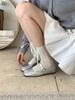 Versão com reforço interno ~ Sapatilhas de balé retrô com rebites e estrelas para mulheres na primavera e no outono com fivela e sapatos Mary Jane de boca rasa