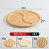 Prato Especial de Carne para Cozinha Chaoshan, Base Preta com Padrão de Madeira, Prato para Shabu-Shabu de Cordeiro, Prato Retangular em Forma de Barco para Restaurante de Hot Pot, Carne Fresca Fatiada