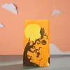 Sacos para Embalagem de Presente com Tema de Halloween, Sacos Planos, Sacos Dobráveis, Sacos de Papel Kraft, Sacos para Doces, Sacos para Alimentos, Abóbora Fantasma