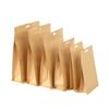 Fabricantes en stock de bolsas de papel kraft, cuadradas, gruesas, selladas, para frutos secos, bolsas de envasado de alimentos, snacks, bolsas autosellantes autoportantes.