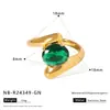Anillos Europeos y Americanos de Acero Inoxidable con Circonita Transfronterizos Joyería de Mano de Acero de Titanio Anillos de Lujo de Nicho Accesible Anillos Transfronterizos