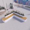 Caja de Flores para Exteriores Personalizada por el Fabricante Combinación Canaleta de Flores Impresa para Mercado Patio Exterior Plantación Asiento de Parque Patio Exterior