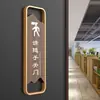 Señal de Baño Placa de Puerta Acrílica Señal Pública para Hombres Mujeres Baño Centro Comercial Hotel B&B Inodoro WC